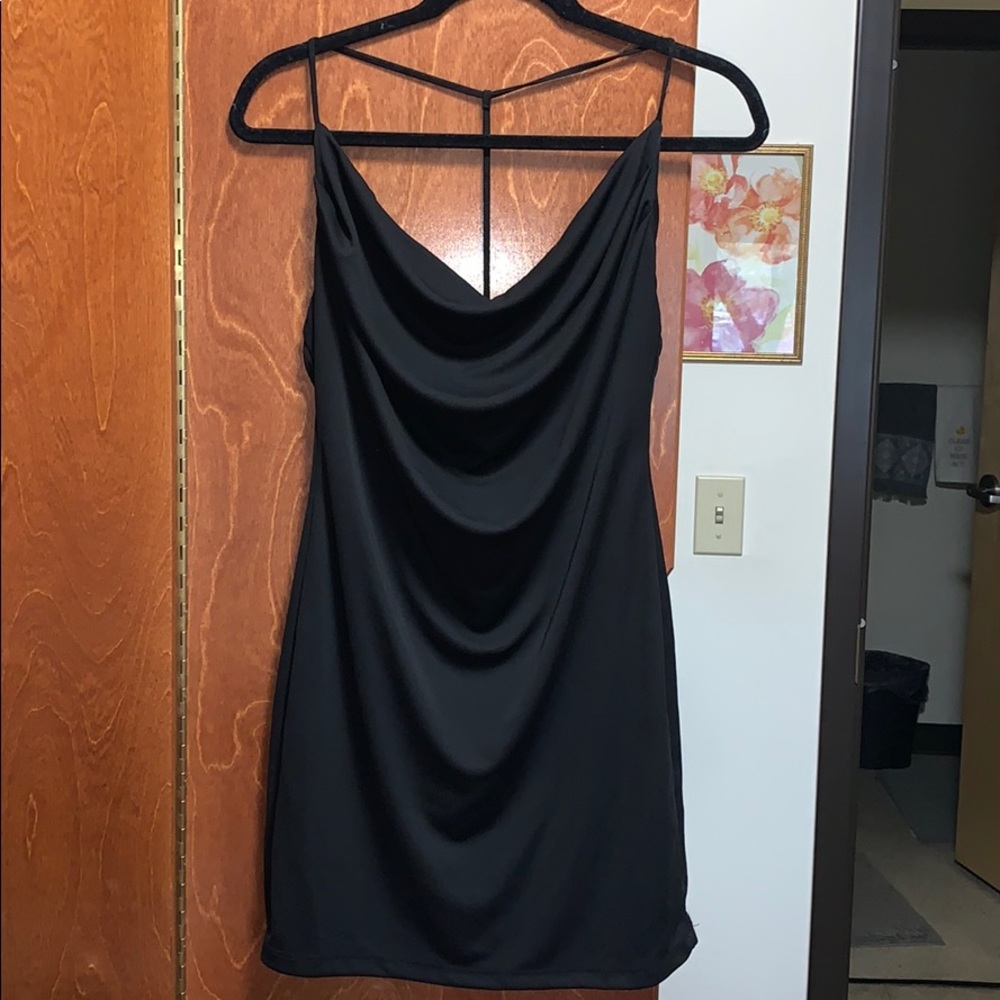 Black mini dress